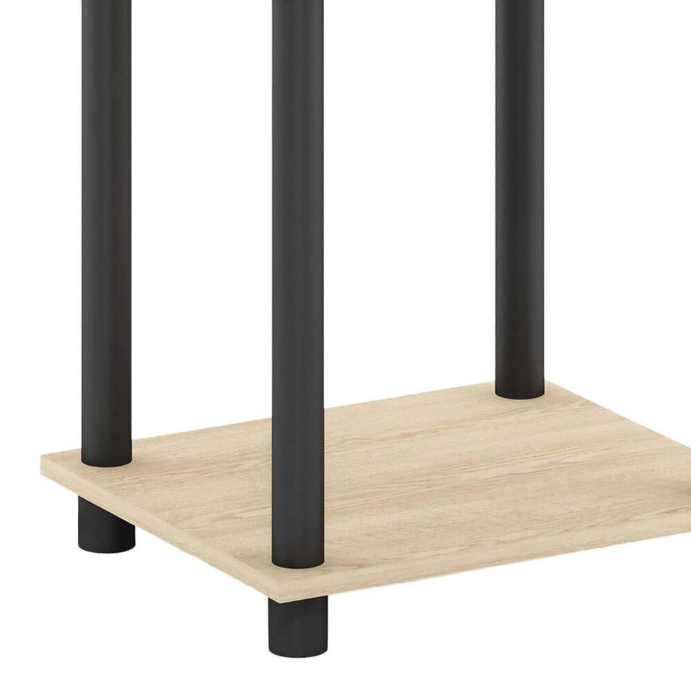 HOMLUX 3-Tier Turn-N-Tube End Table in Bauhaus Oak and Black, , large