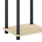 HOMLUX 3-Tier Turn-N-Tube End Table in Bauhaus Oak and Black, , large