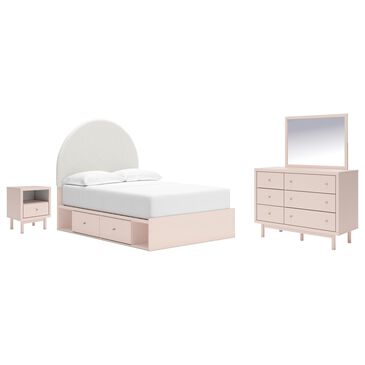 Ashley 4-Piece Full Double Storage Bed Set in Pink, , large