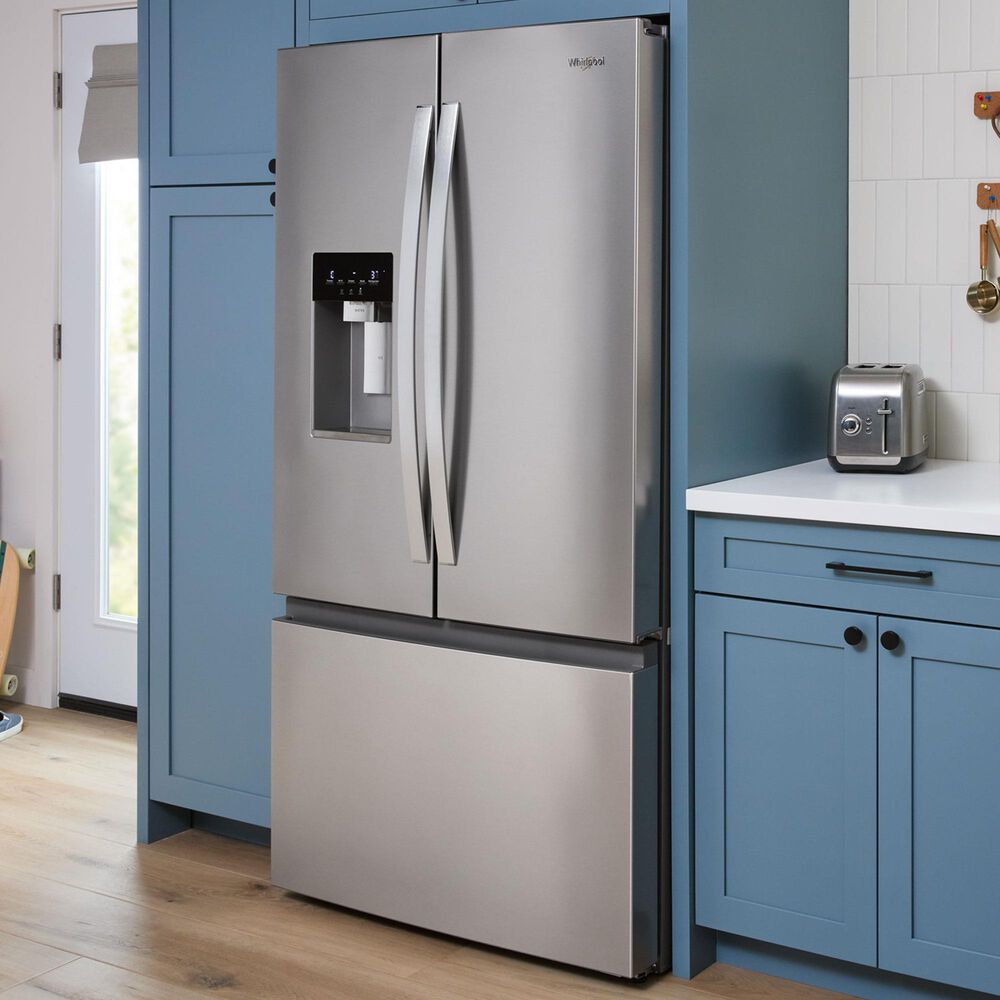 Whirlpool 23 Cu. Ft. Wide French Door Refrigerator with Dual Ice Makers in Fingerprint Resistant Stainless Steel, , large