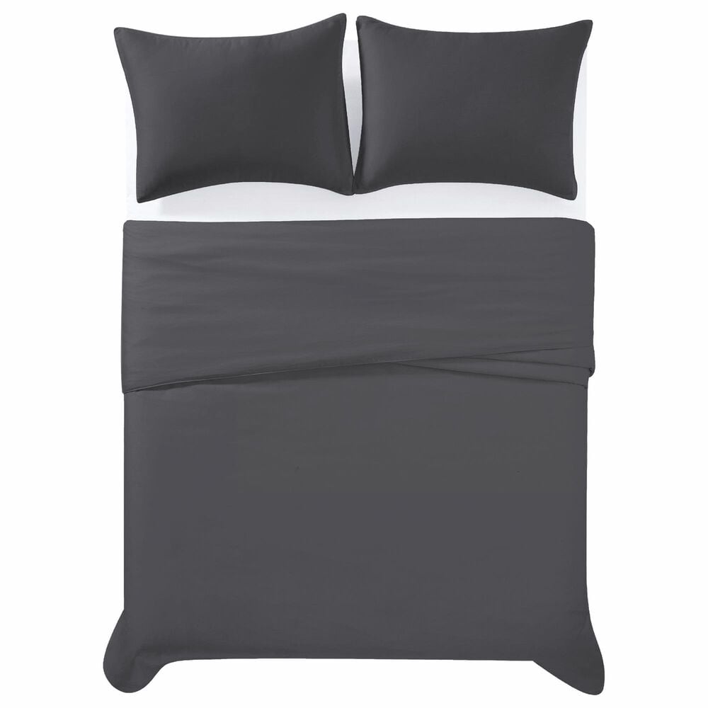 Pem America Christian Siriano New York 2-Piece Twin Duvet Set in Dark Grey, , large