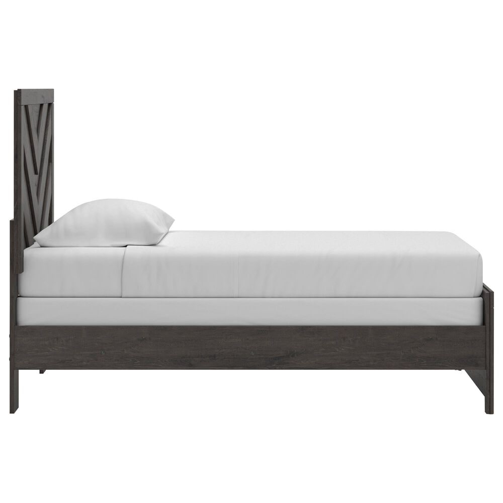 Ashley Prendonea Twin Panel Bed in Dark Charcoal, , large
