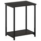 HOMLUX 2-Tier End Table with Open Shelf Storage Display in Espresso, , large