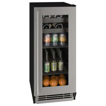 U-Line 15" Beverage Center in Stainless Frame, , large