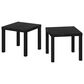 HOMLUX Classic Homey Square End Table in Black (Set of 2), , large