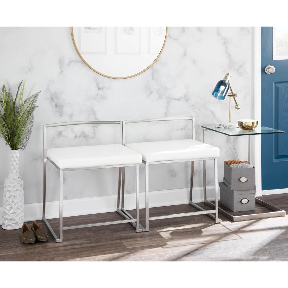 Lumisource Zenn End Table in Stainless Steel and Clear, , large