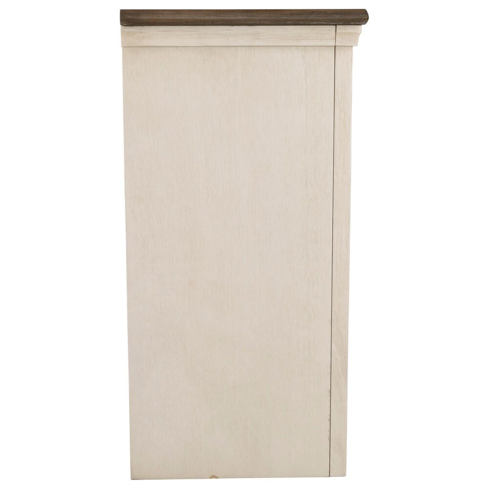 Ashley Bolanburg Extra Large 74&quot; TV Stand in Antique White and Weathered Oak Top, , large