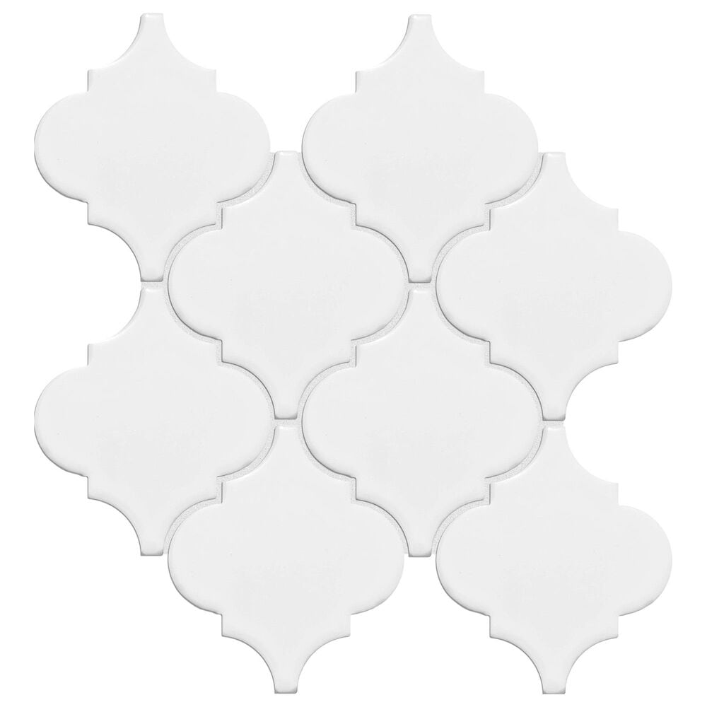 Emser Morocco White 10" x 11" Ceramic Mosaic Sheet, , large