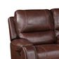 Crystal City Keily Manual Glider Reclining Loveseat in Brown, , large