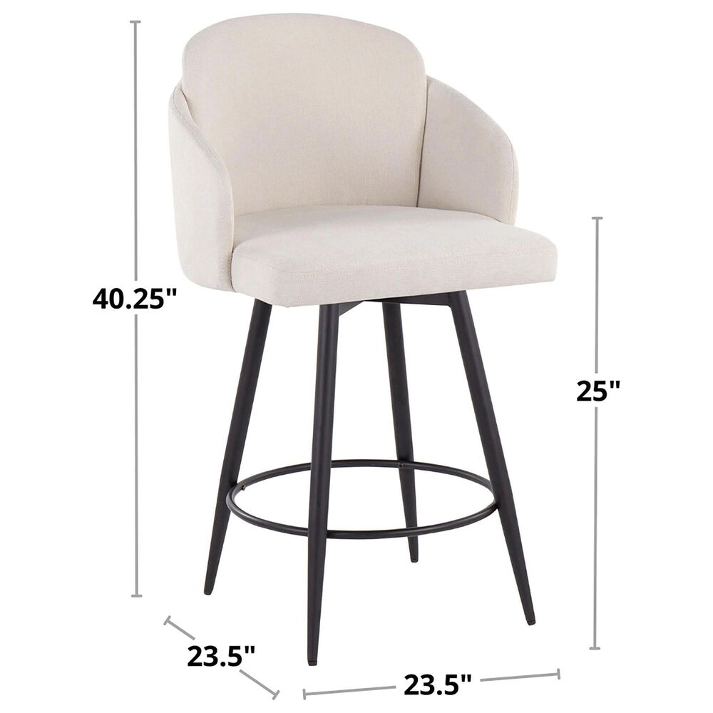 Lumisource Dahlia 26&quot; Swivel Counter Stool in Camel &#40;Set of 2&#41;, , large