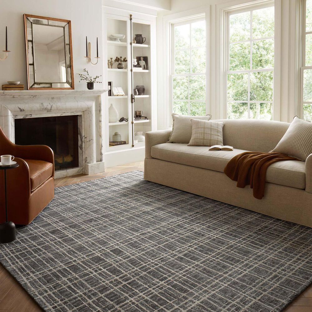 Chris Loves Julia x Loloi Polly 5&#39; x 7&#39;6&quot; Graphite and Pebble Area Rug, , large
