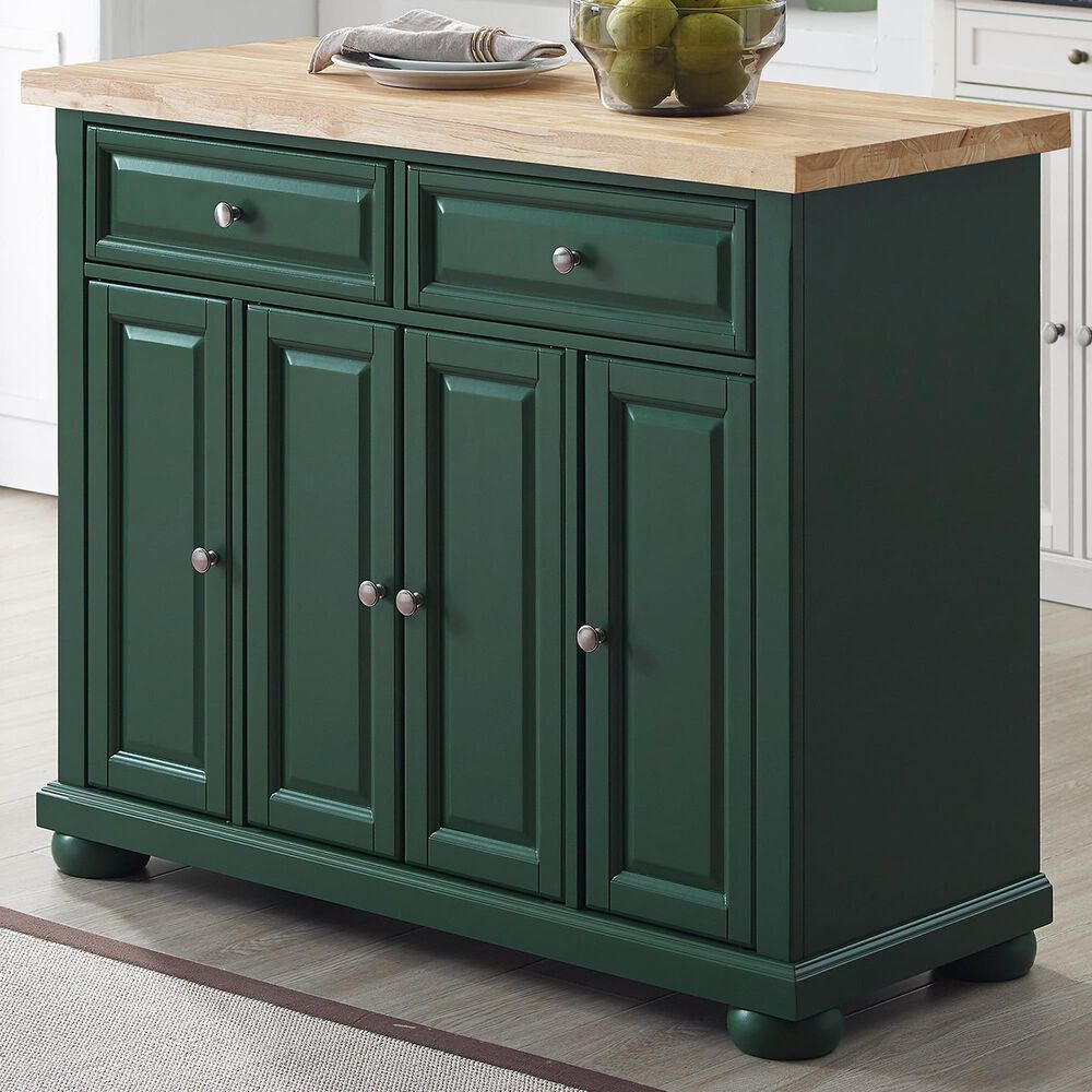 Crosley Furniture Madison Kitchen Island/Cart in Emerald ...