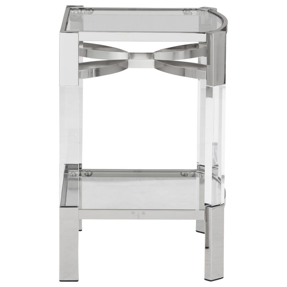 Ashley Chaseton Accent Table in Clear and Silver, , large