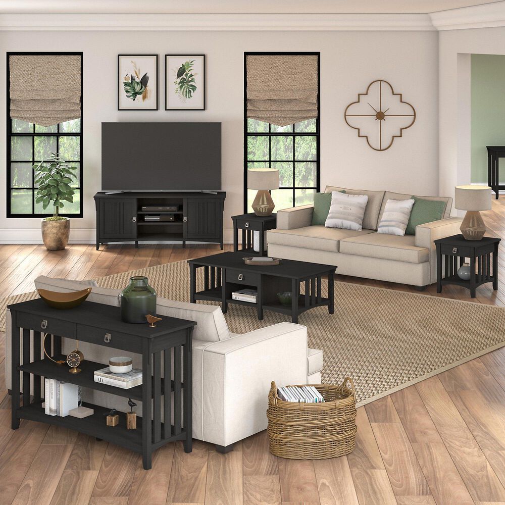 Bush Salinas 4Piece Living Room Table Set in Vintage Black Nebraska
