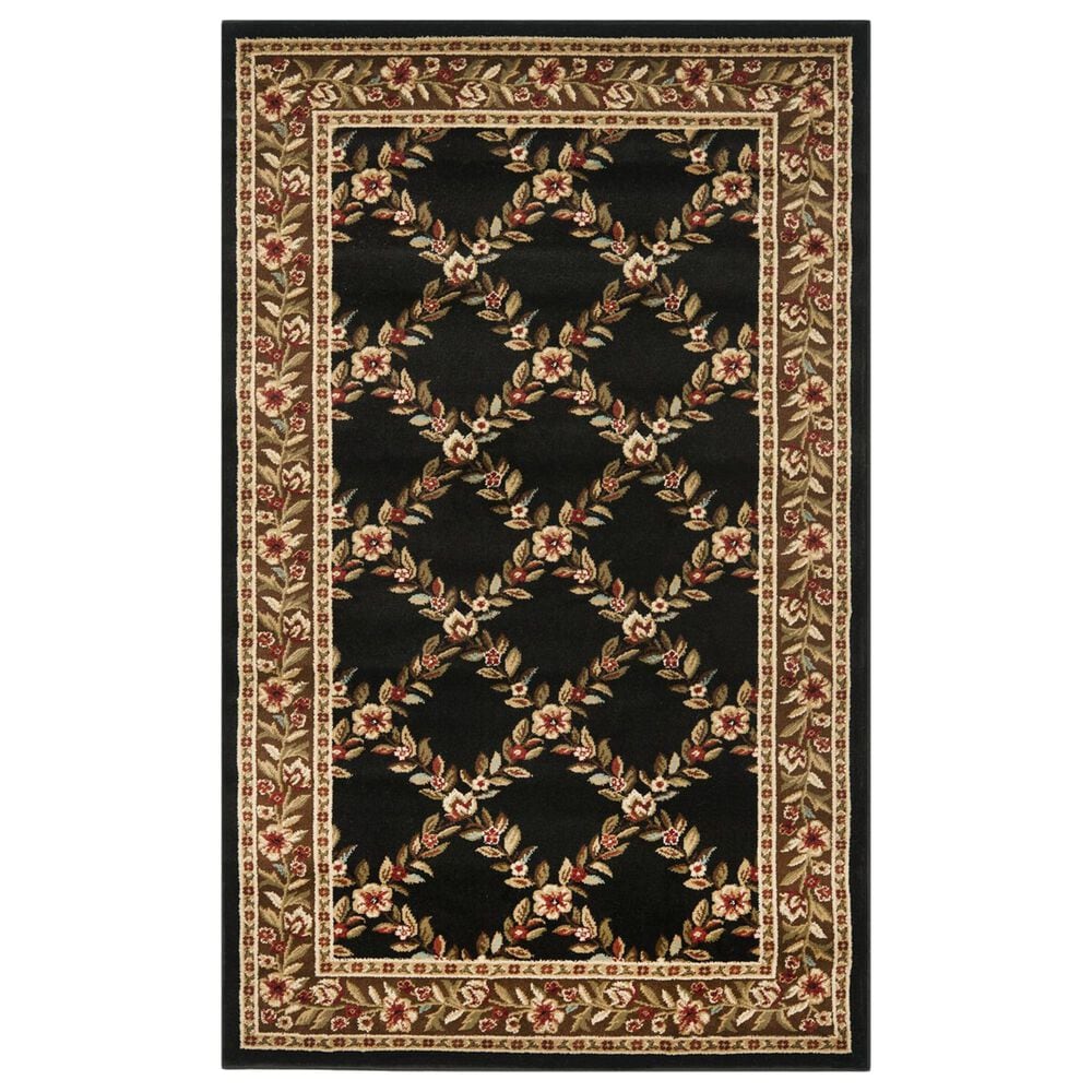 Safavieh Lyndhurst 3"3" x 5"3" Black and Brown Area Rug, , large