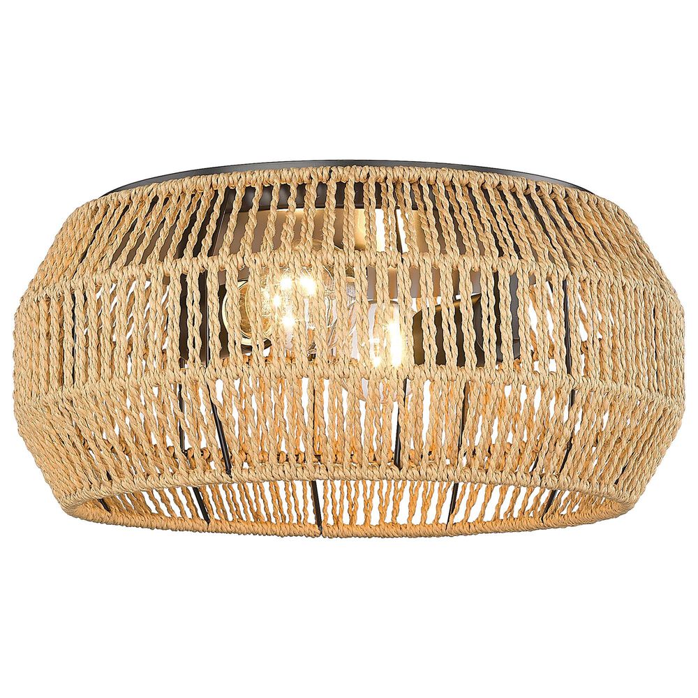 Golden Lighting Marlee 2-Light Flush Mount in Matte Black, , large