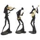 Maple and Jade 3-Piece Musician Abstract Decorative Sculpture Set in Matte Black and Gold, , large