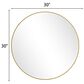HOMLUX 30" Round Wall Mirror in Gold, , large