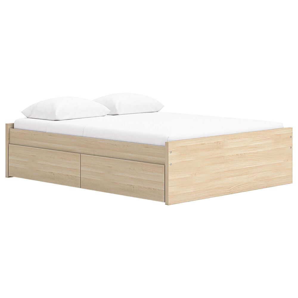 Ashley Onita Queen Platform Bed with 2 Side Storage in Natural, , large