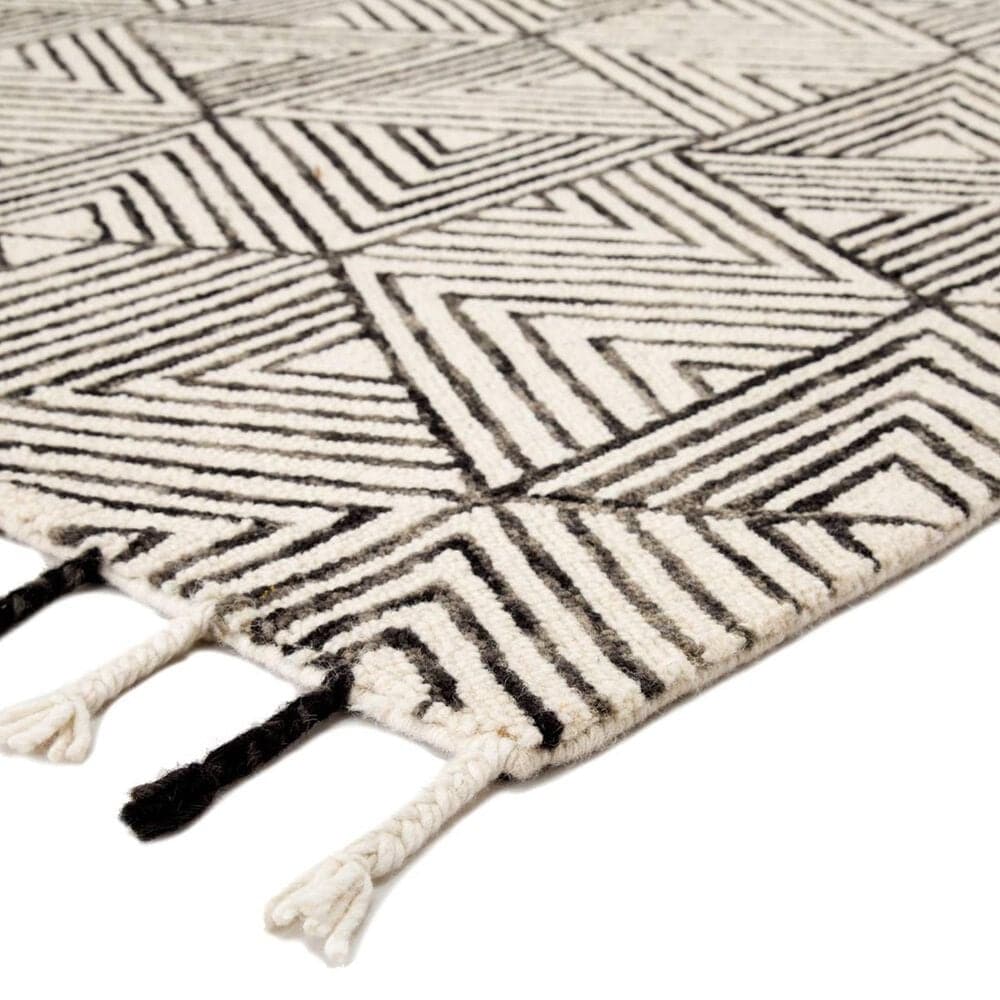 Jaipur Vera by Nikki Chu Montblanc 8&#39; x 10&#39; Snow White and Jet Black Area Rug, , large