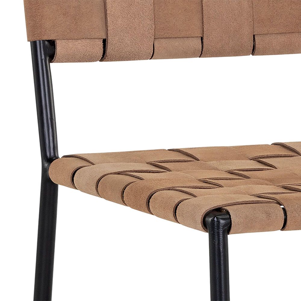 Sunpan Trading &amp; Importing Omari Dining Chair in Light Tan and Black, , large