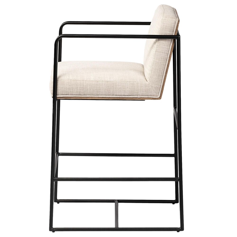 Mercana Stamford Counter Stool with Beige Cushion in Black | Shop NFM