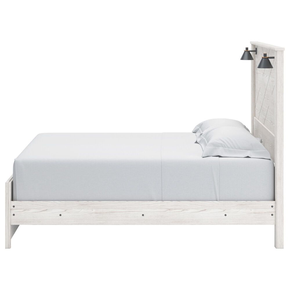 Ashley Gerridan King Panel Bed in White Gray, , large