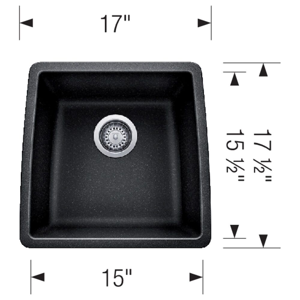 Blanco Performa Single Bowl Kitchen Sink in Volcano Gray, , large