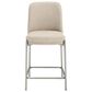 Urban Home Crossroads 2.0 Dion Counter Stool with Camel in Brushed Nickel, , large