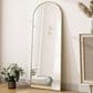 HOMLUX 18" x 58" Full Length Arched Floor Mirror in Gold, , large