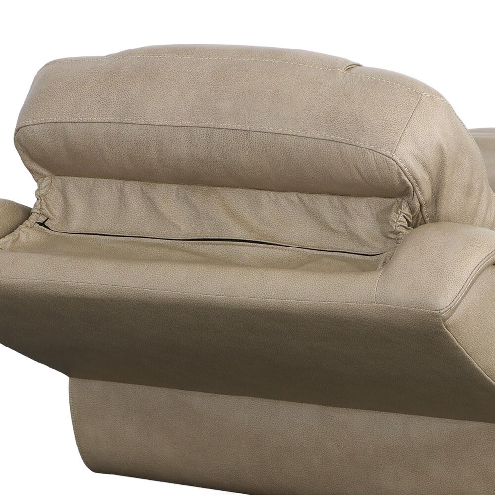 Flexsteel Crew 2-Piece Leather Power Reclining Living Room Set in Pebble, , large