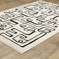 ROW by Oriental Weavers Quinn QUI11 Beige and Black 7"10" x 10" Area Rug, , large