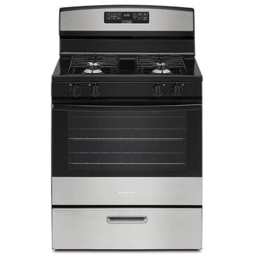 Amana 30" Freestanding Gas Range with Bake Assist Temps in Stainless Steel, , large