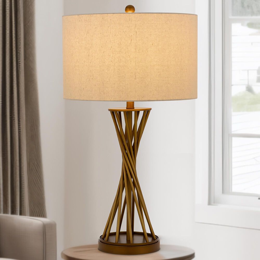 Cal Lighting Urban Metal Table Lamp in Rustic Gold, , large
