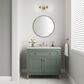 James Martin Vanities Chicago 36" Single Bathroom Vanity in Smokey Celadon with 3 cm Eternal Jasmine Pearl Quartz Top and Rectangular Sink, , large