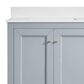 37B Claudine 30" Single Bathroom Vanity in Soft Blue with Glossy White Composite Stone Top and Backsplash, , large
