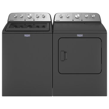 Maytag 4.7 Cu. Ft. Top Load Agitator Washer and 7.0 Cu. Ft. Electric Dryer Laundry Pair in Black, , large
