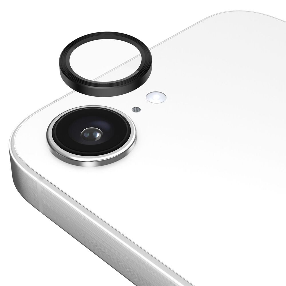 Case-Mate Aluminum Ring Camera Lens Glass Protector for Apple iPhone 16e in Black, , large