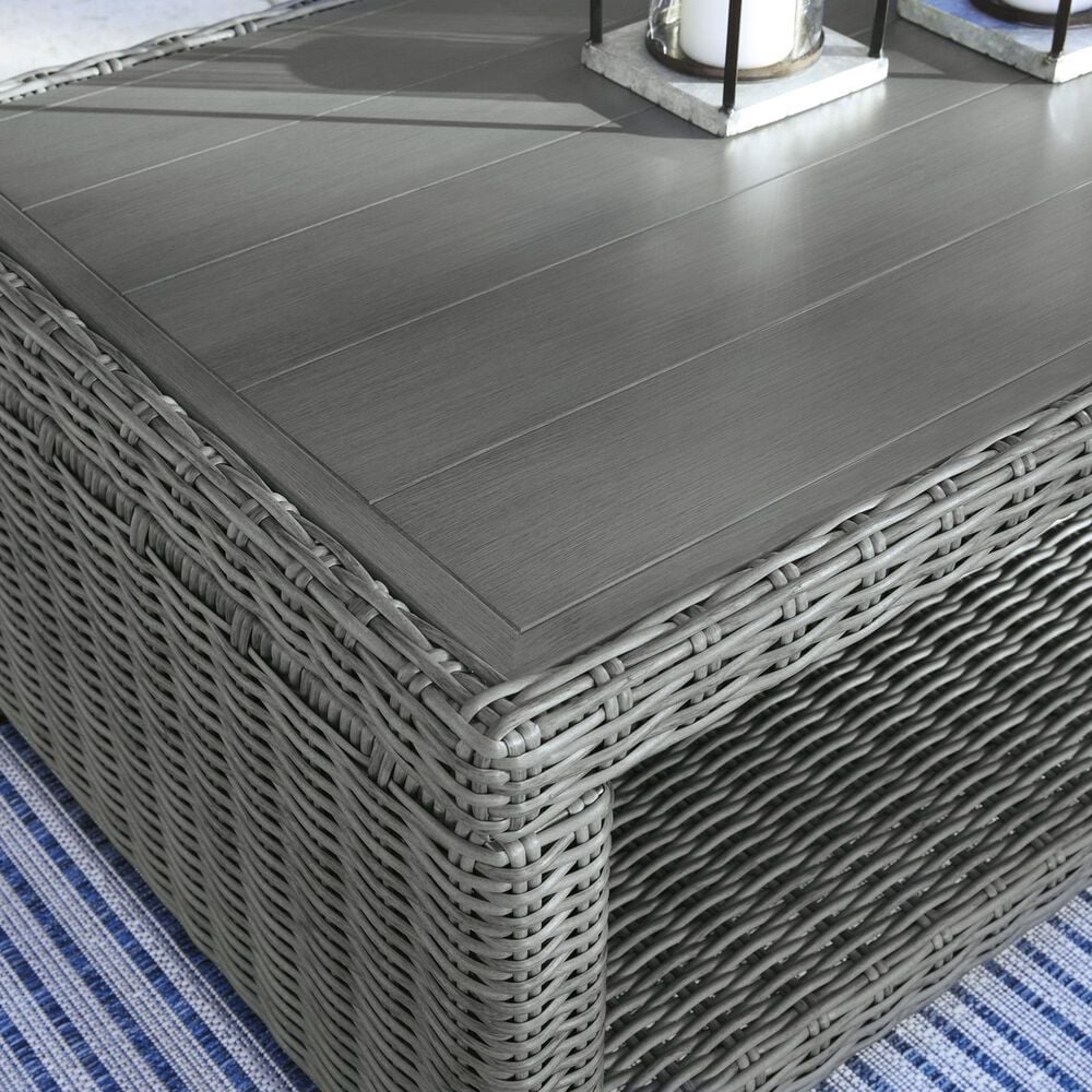 Ashley Elite Park Patio Coffee Table in Gray - Table Only, , large