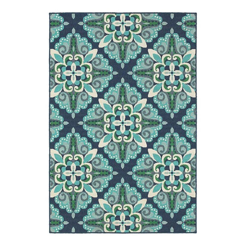 Oriental Weavers Meridian 2206B 2&#39;3&quot; x 7&#39;6&quot; Blue Runner, , large