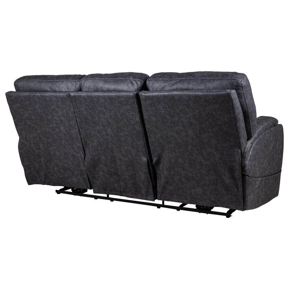 HomeStretch Jaguar Triple Power Reclining Sofa in Graphite, , large