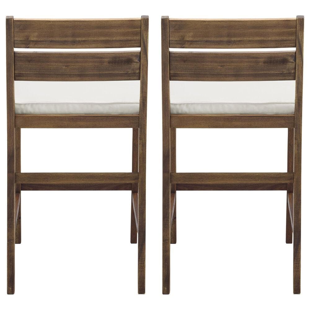 Walker Edison Patio Barstool in Dark Brown &#40;Set of 2&#41;, , large