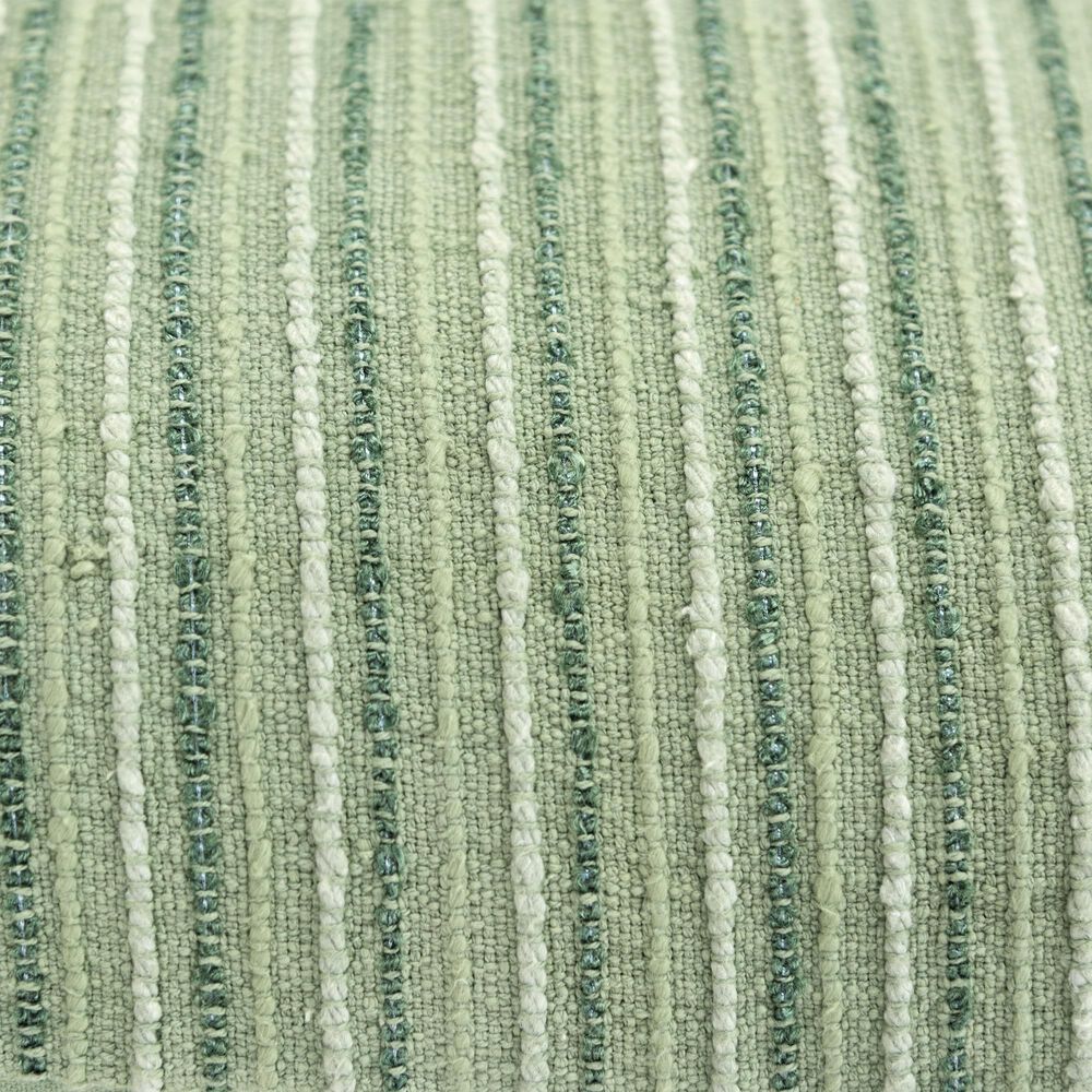 Rizzy Home 14&quot; x 26&quot; Polyester Filled Striped Lumbar Pillow in Green, , large