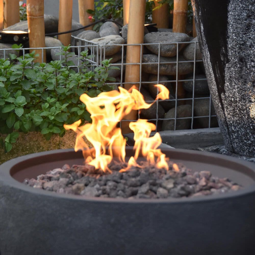 Elementi Fire York Round Liquid Propane Fire Table in Black, , large