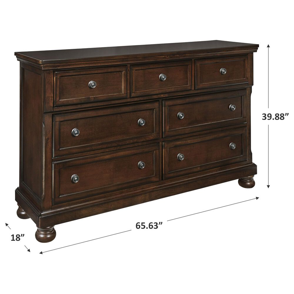 Millenium Porter 7 Drawer Dresser in Burnished Brown, , large