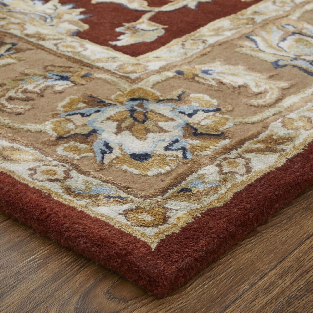 Feizy Prescott 5&#39; x 8&#39; Rust and Beige Area Rug, , large