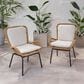 Hearth and Haven McCaskillOutdoor Rattan Club Chair with Iron Frame in Gray (Set of 2), , large
