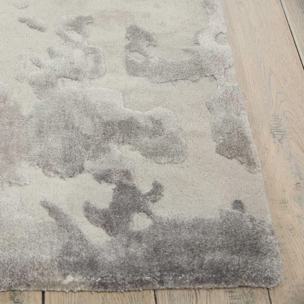 Nourison Prismatic PRS12 7&#39;9&quot; x 9&#39;9&quot; Silver and Grey Area Rug, , large