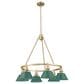 Golden Lighting Orwell 6-Light Chandelier with Pine Green Shade in Brushed Champagne Bronze, , large