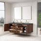 James Martin Vanities Amberly 72" Double Bathroom Vanity in Mid-Century Walnut with 3 cm Parisien Bleu Quartz Top and Rectangular Sinks, , large